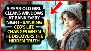 5-Year-Old Girl Cleans Bank Windows Every Night - CEO's Life Changes When He Uncovers The Truth