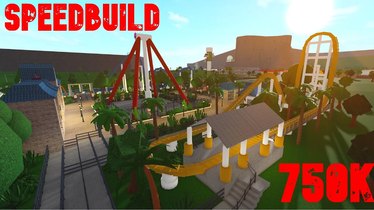Bloxburg Theme Park Speedbuild 750k Youtube