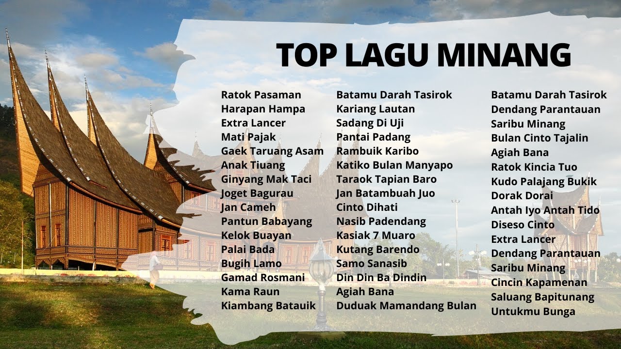 TOP LAGU MINANG TERPOPULER SEPANJANG MASA || DENDANG MINANG || MUSIK INDONESIA TOP LAGU MINANG TERPOPULER SEPANJANG MASA || DENDANG MINANG || MUSIK INDONESIA