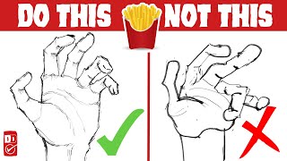 How To DRAW HANDS for your Comics and Manga: Using the FRENCH FRY METHOD