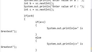 [2020]-Programming in JAVA - Control Structure - Decision Making - Nested If else Practice