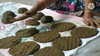 cow dung patties||స్వచ్చమైన ఆవు పేడ పిడకల తయారి||home made cow dung patties||cow dung cakes 🐂🐄🙏