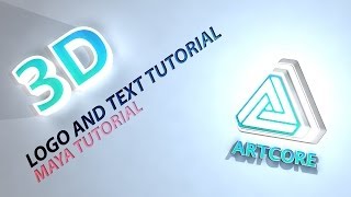 How To Create A  3D Logo And Text Maya Tutorial Part 2