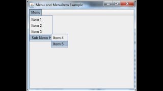 JMenuBar tutorial