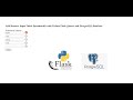 Add Remove Input Fields Dynamically with Python Flask jQuery and PostgreSQL Database