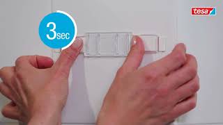 tesa Powerstrips® Hook Rack with Removable Adhesive Strips