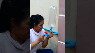 king idea.pressure bottle connect pvc pipe big to small  many people know this!
