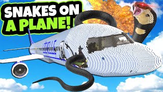 DEMON ROBOT SNAKES Crash a Massive Plane! (Teardown Mods Gameplay)