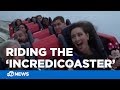 'Incredicoaster' ride at Pixar Pier in Disney California Adventure Park.