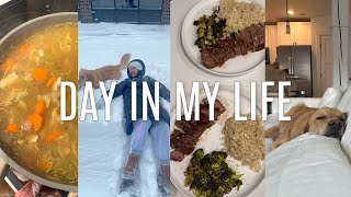 VLOG: snow day, my car got towed, cooking, new fav show, etc.