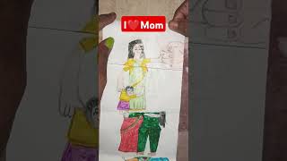 Mother and daughter love #art #drawing #shorts #ytshorts #love