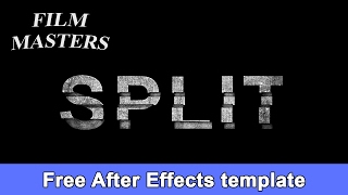 After Effects title template - Movie SPLIT title FREE