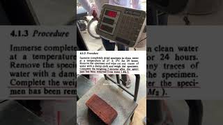 How to check Water Absorption of Brick at Site ? | Normal vs Flyash brick testing 🔥#shorts #video