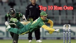 Top 10 Run Outs in Cricket History || Brilliant Fielding