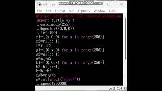 Proper gradiented RGB spiroid animation code #pythonprogramming #python #artwork