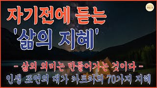 삶의 의미는 만들어가는 것이다 | 잠들기 전 명상을 위한 카프카의 지혜 | 인생을 바꾸는 70가지 통찰 #삶의지혜 #인생조언 #명언