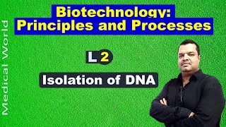 Biotechnology: Principles and Processes [Isolation of DNA]| DNA Isolation | L-2