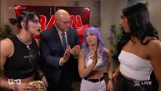 Candice LeRae, Indi Hartwell \u0026 Rhea Ripley Backstage: Raw October 9 2023