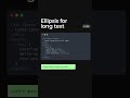 🖥️ mastering ellipsis for long text with html5 u0026 css3 ✨ shorts shortvideo viralvideo coding