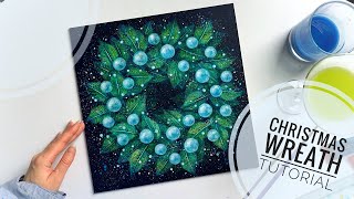Christmas wreath tutorial / Leaf painting / Acrylic painting