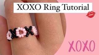 Beaded Xoxo Ring Tutorial | RingsbyChessa #diy #tutorial #beaded