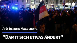 AfD-Anhänger protestieren in Magdeburg: \