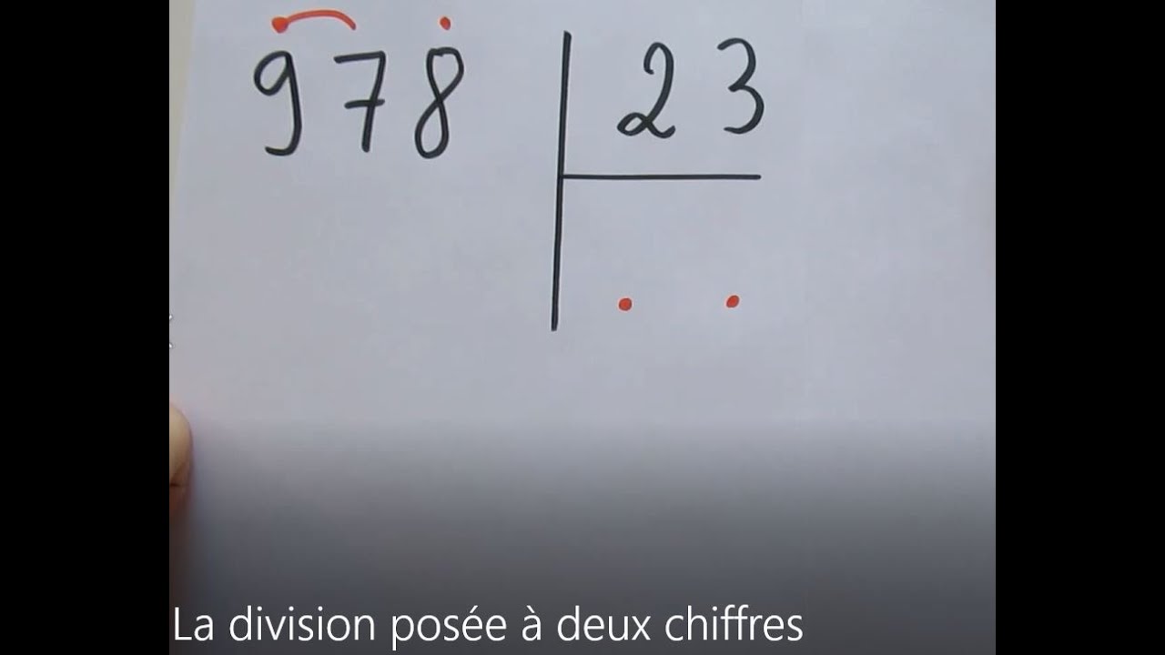 Division Posée à Deux Chiffres CM1 - YouTube