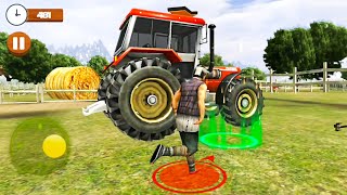 Blue Tractor Farming Simulator - Farmer Tractor Driver - Android Gameplay FHD