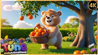 New Bear Orange Harvesting Song For Kids | Tune KidsAnimations