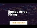numpy array string