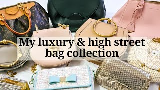 Luxury and high street handbag collection 2021 - mini review #louisvuittonbag #chloebag #polenebag