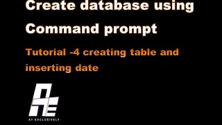 create database in command prompt Tutorial-4 Creating table and inserting data