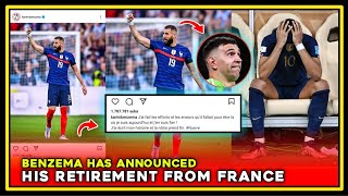 Benzema has announced his retirement from France❗Karim Benzema Retired from the French National Team