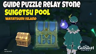 Guide Puzzle Relay Stone di Suigetsu Pool Watatsumi Island Genshin Impact