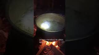 proses memasak/merebus air daun ketum #cilokakketum