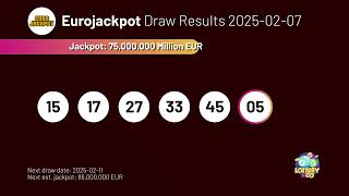 2025-02-07 Eurojackpot Lottery Results \u0026 Winning Numbers