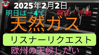 天然ガス　リクエスト　欧州の天候しだい