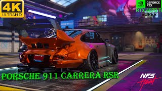 NFS HEAT | PORSCHE 911 CARRERA RSR CUSTOMIZATION AND GAMEPLAY | ULTRA GRAPHICS 4K 60FPS