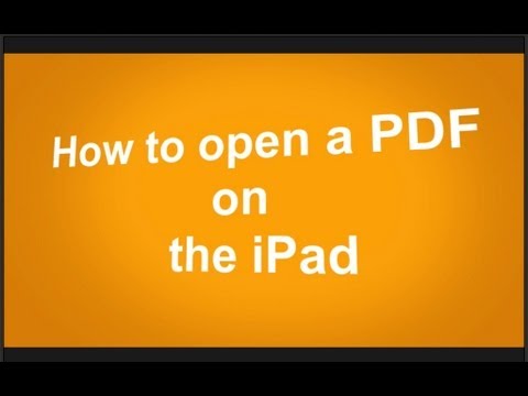 How to open a PDF file in Mail on the iPad How to open a PDF file in Mail on the iPad