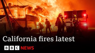 California fires latest: arson investigation as flames spread and 180,000 flee | BBC News