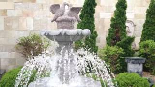 Tiered Granite Fountain with Pool Surround and Spray Ring