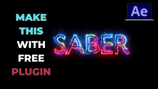 Saber Text Animation | Beginner Tutorial | After Effect | (free plugin)