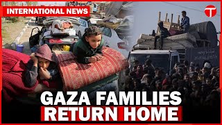 Palestinians start making their way to northern Gaza to return home | The Express Tribune