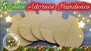 MANUALIDADES NAVIDEÑAS 🎄 IDEAS PARA DECORAR LA PUERTA O EL ÁRBOL - DIY CHRISTMAS - IDEAS CON CARTÓN