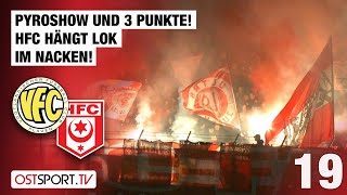 Pyroshow + 3 Punkte! HFC hängt LOK im Nacken: VFC Plauen - Hallescher FC | Regionalliga Nordost