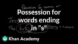 Possession for words ending in “s” | The Apostrophe | Punctuation | Khan Academy