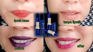 Rahasia Bibir Cerah Dengan Lip Magic - Review Lip   Lexcoco blue lipstik no debat wajib ada