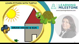 8 - Draw a House & a Sun with turtle- Learn Python with Turtle Graphics