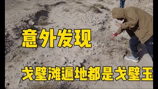 新疆戈壁灘無人區發現一塊風水寶地，遍地都是戈壁玉，發財了