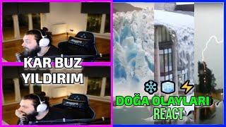 Elraenn Reacting ❄️Kar, 🧊Buz, ⚡Yıldırım Düşmesi Doğa Olayları + Kayak Anısı